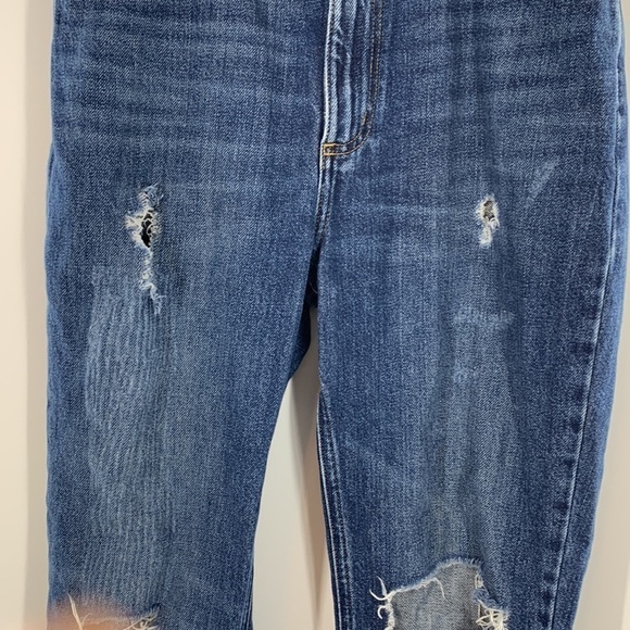 LEE VINTAGE MODERN HIGH RISE STRAIGHT LEG ANKLE JEANS DESTROYED 28 MEDIUM - Picture 3 of 9